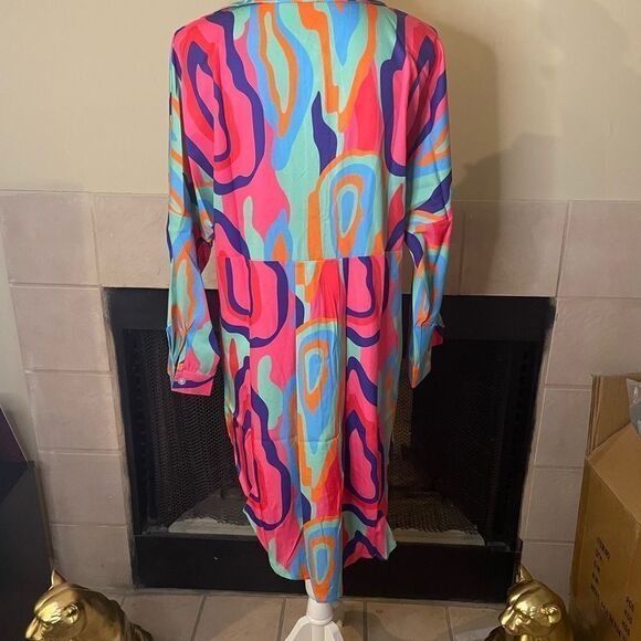 Multi color Shirt Dress - Picture 5 of 8